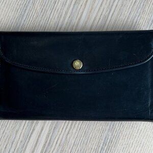 ⛔️ SOLD Vintage Coach Black Water Buffalo Leather Combination Wallet/Checkbook